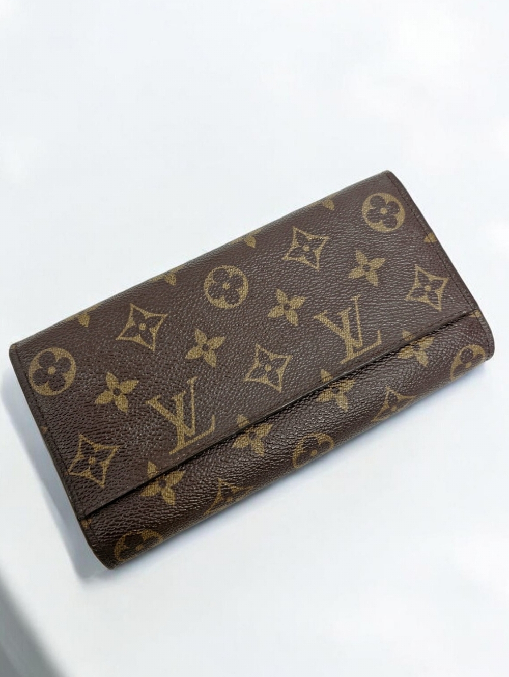 ✨️Authentic Louis Vuitton Sarah long wallet Brown monogram Red interior - Picture 9 of 12